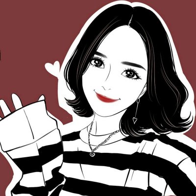 微信头像女时尚手绘图片