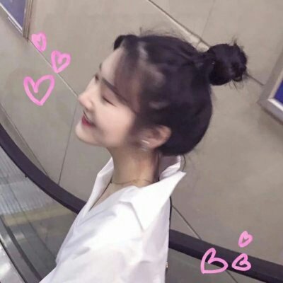 扎丸子头气质型女生头像图片