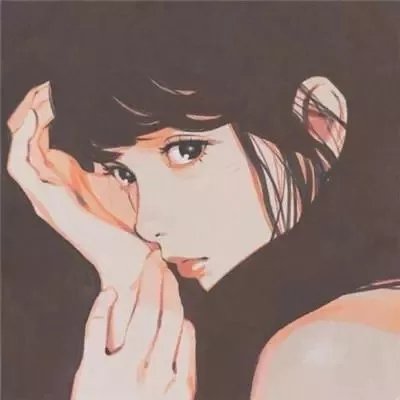 手绘伤感女生头像唯美图片