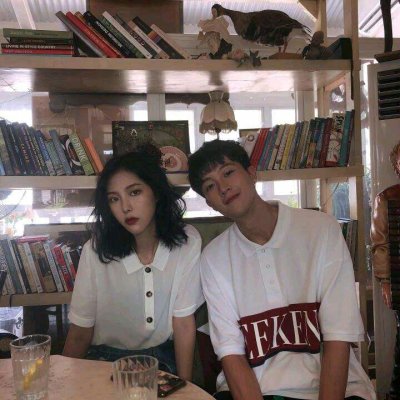 时尚潮流甜蜜情侣头像一对两张图片
