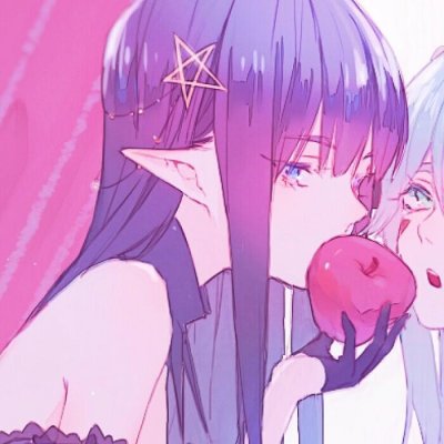 少女心闺蜜头像两张可爱动漫图片