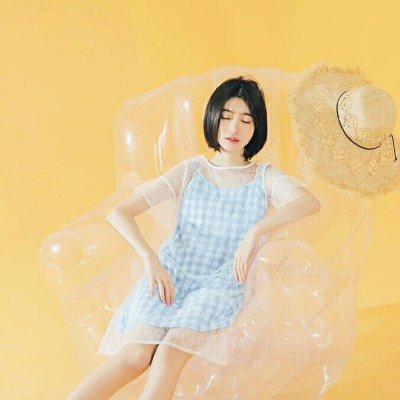 柠檬黄色系列头像女生高清图片