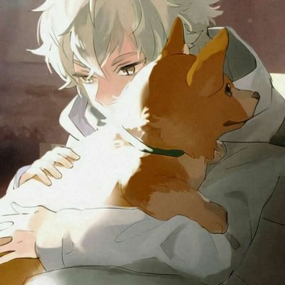 高冷男头动漫带宠物图片
