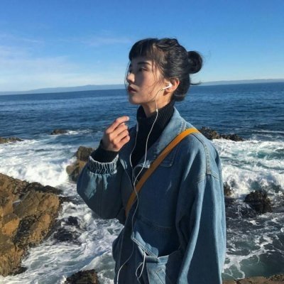 面向大海女伤感唯美头像图片