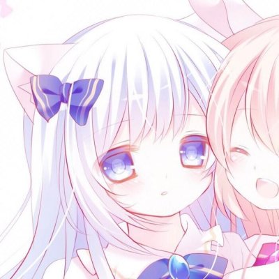 少女心闺蜜头像两张可爱动漫图片