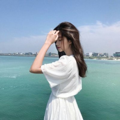 面向大海女伤感唯美头像图片
