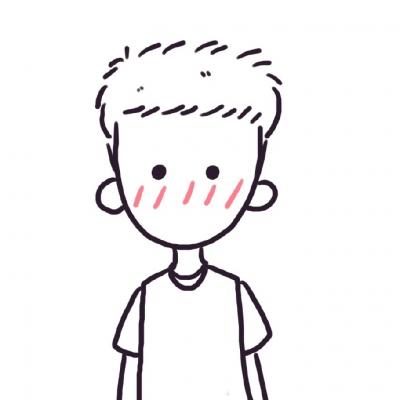 黑白简约手绘情头一男一女图片