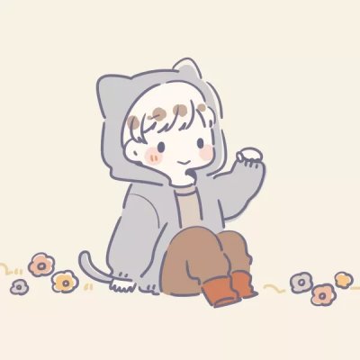 情侣头像一男一女专用简单卡通图片