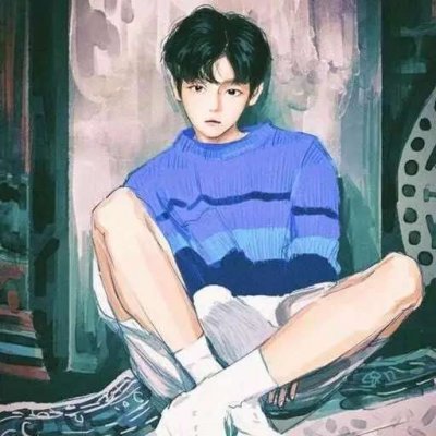 微信手绘头像男生简单彩色图片