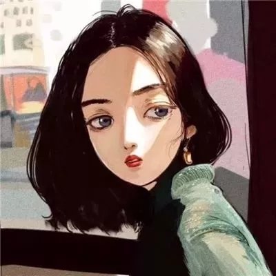 手绘伤感女生头像唯美图片