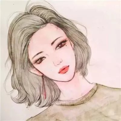 手绘伤感女生头像唯美图片