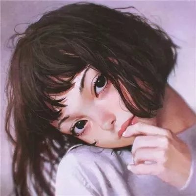 手绘伤感女生头像唯美图片