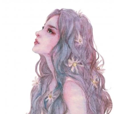 手绘伤感女生头像唯美图片