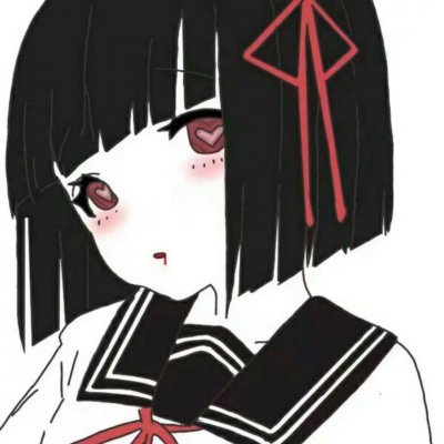 二次元黑暗系头像女生动漫图片