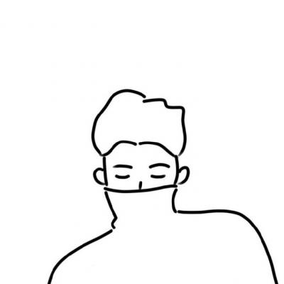 黑白简约手绘情头一男一女图片