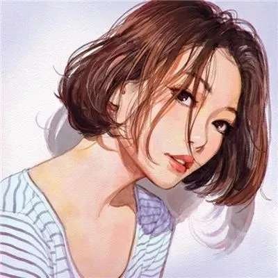 手绘伤感女生头像唯美图片