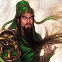 三国演义关羽头像图片