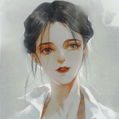 气质手绘插画头像女生高清图片