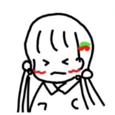 简笔动漫可爱女头图片