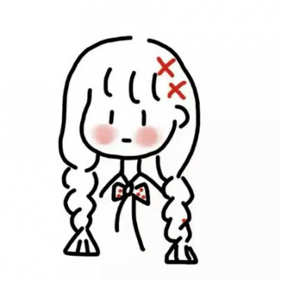 网红小女孩简笔画头像图片