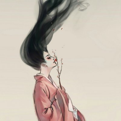 气质手绘插画头像女生高清图片