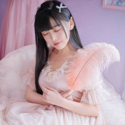 真人粉色系小仙女女生头像高清图片