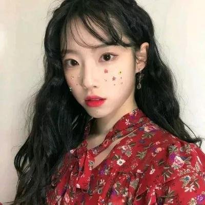 女生霸气头像红色系高清图片