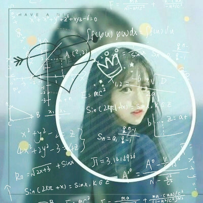 数学公式女生头像带星座图片