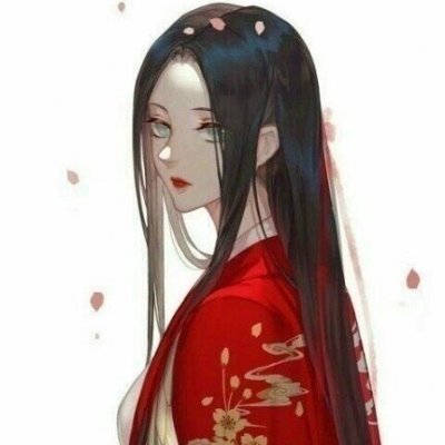 黑暗丧风格女头像动漫图片