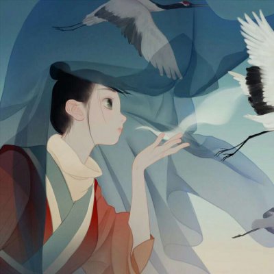 气质手绘插画头像女生高清图片