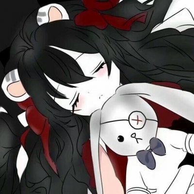 黑暗丧风格女头像动漫图片