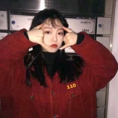 女生霸气头像红色系高清图片