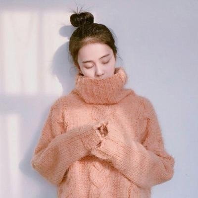 唯美头像小清新女生丸子头图片