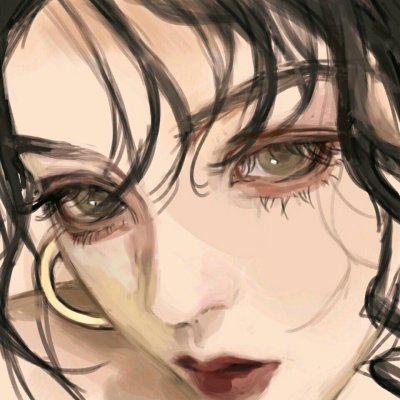 气质手绘插画头像女生高清图片