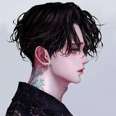 帅气撩人高冷动漫男头伤感二次元
