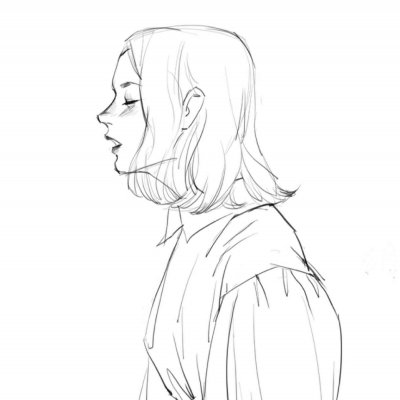 气质手绘插画头像女生高清图片