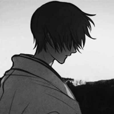 qq动漫头像男生冷酷黑白图片