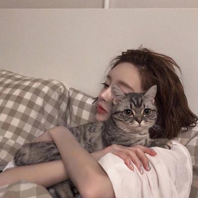 女生头像高冷御姐抱猫