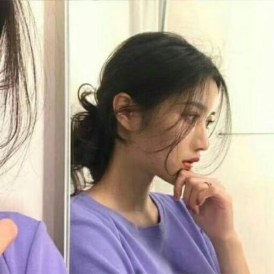头像女侧脸高清背影图片