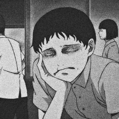 qq动漫头像男生冷酷黑白图片