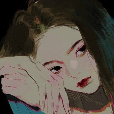 气质手绘插画头像女生高清图片