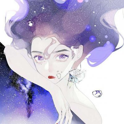 气质手绘插画头像女生高清图片