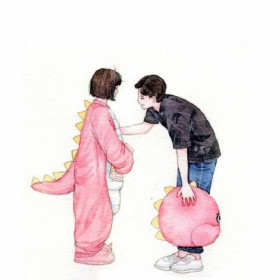 幸福温馨漫画图片情侣头像