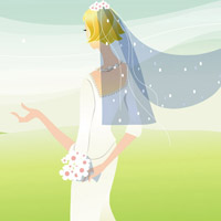 卡通婚纱头像女生唯美图片