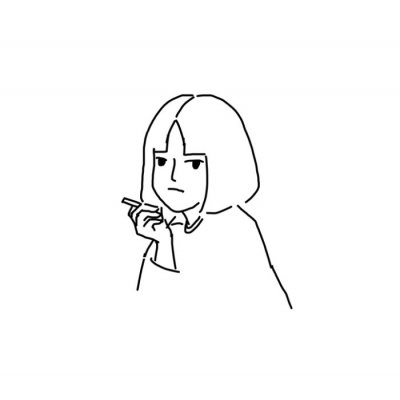 线条手绘简笔画头像图片