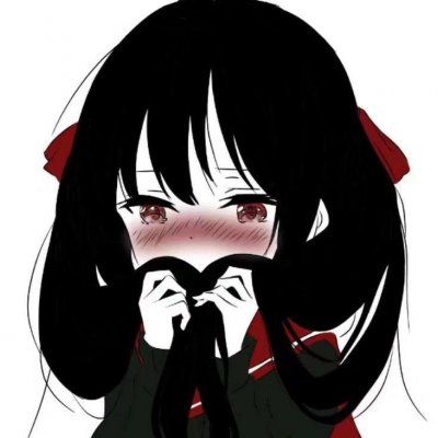 黑化二次元女生头像图片
