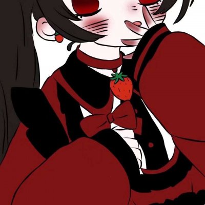 黑化二次元女生头像图片
