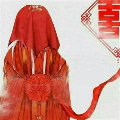 古风情侣头像红衣手绘一对动漫图片