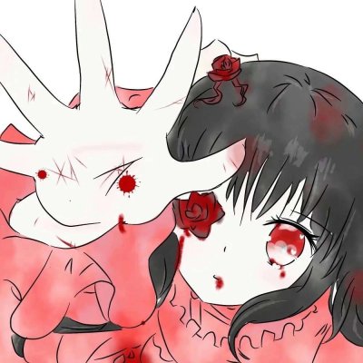 黑化二次元女生头像图片