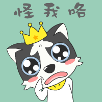 可爱呆萌哈士奇卡通头像图片